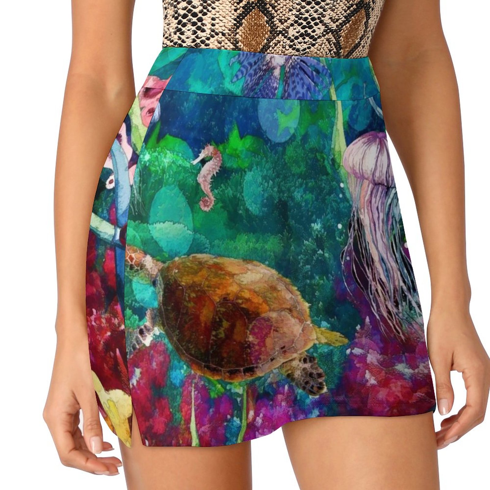 Badminton Minion - Turtle On The Reef rok wanita,
