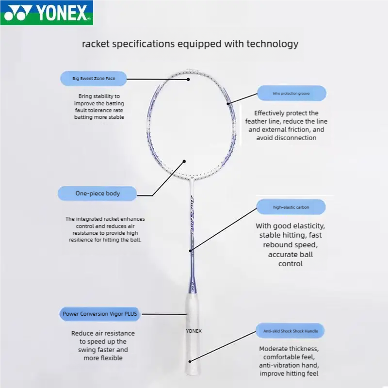 Raket bulu tangkis YONEX ARCSA - Badminton Yonex String ulasan dan harga