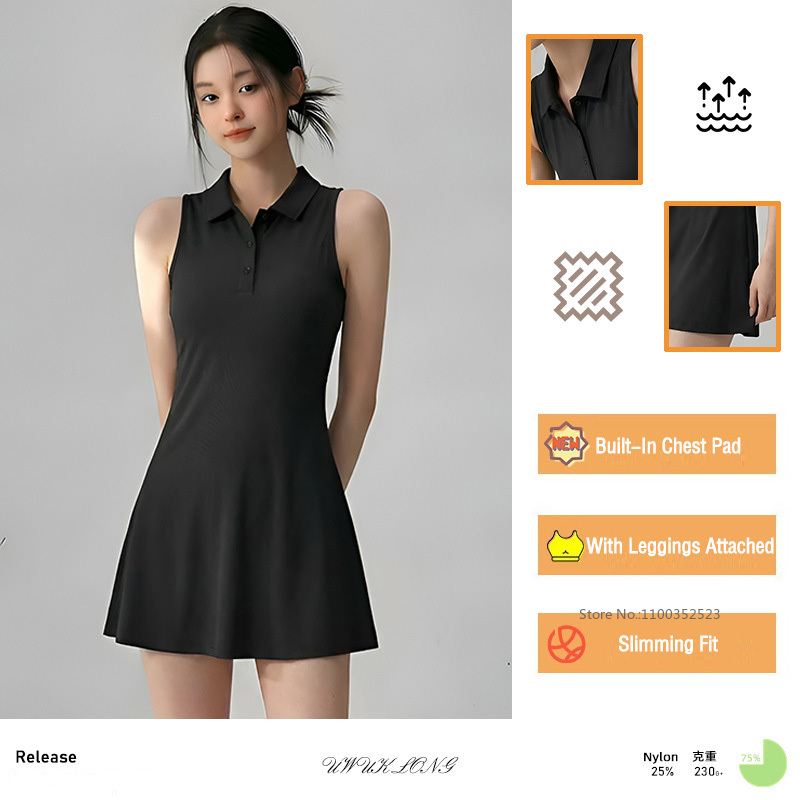 Gaun Tenis Golf Wanita Tanpa L - Badminton Outfit ulasan dan harga