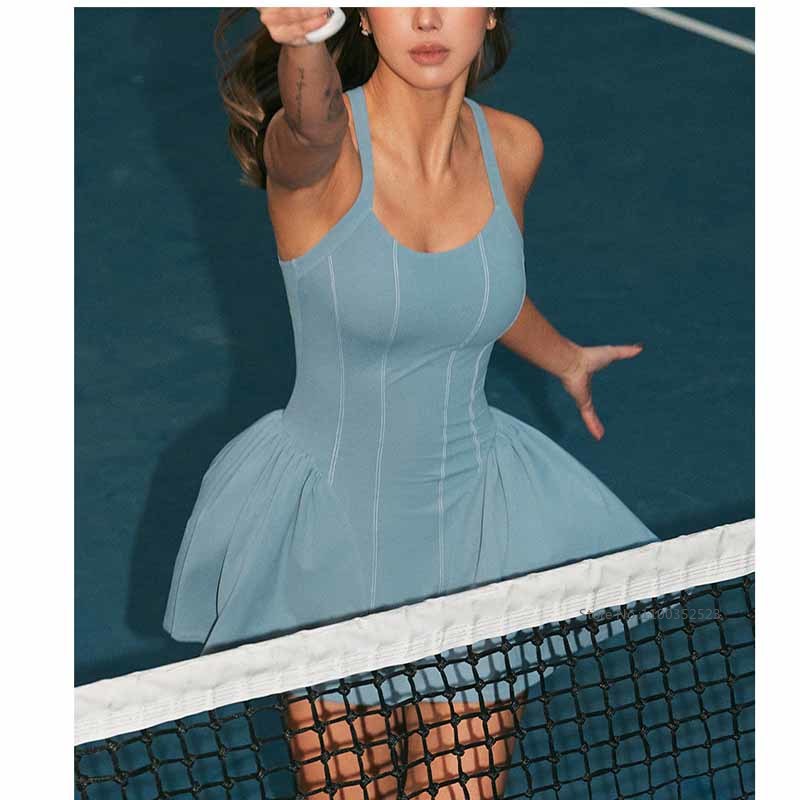 Gaun Tenis Wanita dengan Bra,  - Badminton Outfit ulasan dan harga
