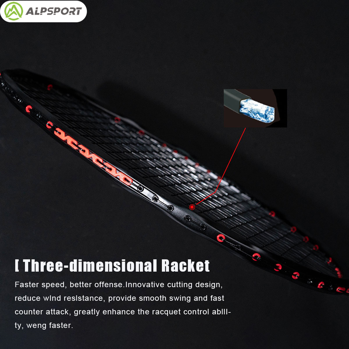 Alpsport MH-V5 5U 75g Bergelom - Badminton Background ulasan dan harga