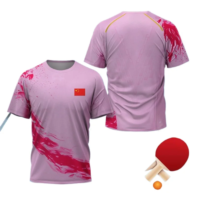 Kaus Grafis Tenis Meja CHINA D - Badminton Outfit ulasan dan harga